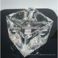 Cubiertos de cristal puros del cubo para los regalos de los votivos de la boda